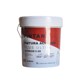 [NH0314661015] Pintura acrílica exterior. Color blanco (15 L) Marca Pintan