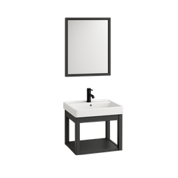 [NH12S2BLV37CM] Set 2 de Baño con Espejo cuadrado y lavamos 37*58*35CM