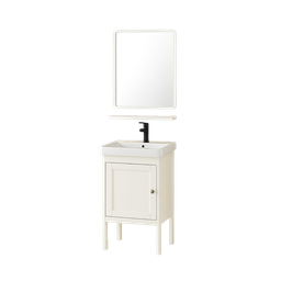 [NH12S15BEMM2N] Set 15 de Baño con Espejo y mueble de 2 niveles con 1 puerta lavamanos 78*43*35CM
