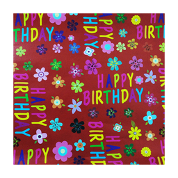 [NH09PEDRH1000RH]  Papel de regalo para cumpleaños (Rojo Happy)(PZ098)