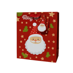 [NH09BPD500] Bolsa de regalos Merry Christmas roja cara Santa Claus   ZD030B