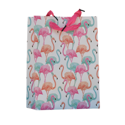 [NH09BPH500FM] Bolsa de regalos con diseño de flamencos (mediana) ZD001B