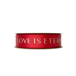 [NH09C-150RJ] Cinta de satén LOVE IN ETERNAL CF8027(2,5 cm x 50 yardas) Rojo