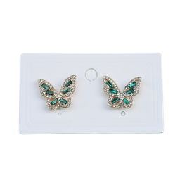 [NH09AG800] Aretes de esmeraldas Butterfly