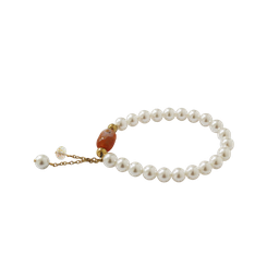 [NH09PC800] Pulsera de perlas "Rubí"