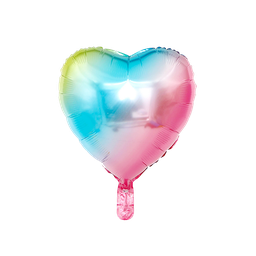 [NH09GPAPC2000] Globo con forma de corazón arcoíris 