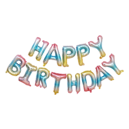 [NH09GLHB500] Globos letrero Happy Birthday 
