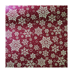 [NH09PECCR800CR] Papel de regalo estilo navideño (Copos rojos)(PZ039)