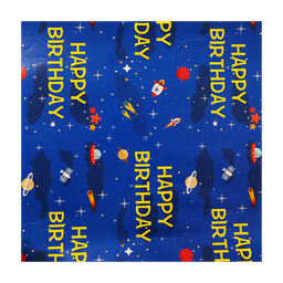 [NH09PEDAZ1000AH] Papel de regalo para cumpleaños (Azul Happy)(PZ098)