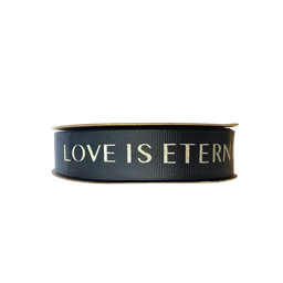[NH09C-150NG] Cinta de satén LOVE IN ETERNAL CF8027(2,5 cm x 50 yardas) Negra