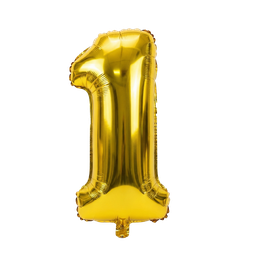 [NH09GFNA1000N1D] Globo dorado con forma de número (Número 1)  