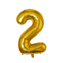 [NH09GFNA1000N2D] Globo dorado con forma de número (Número 2)