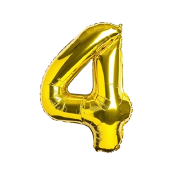 [NH09GFNA1000N4D] Globo dorado con forma de número (Número 4)