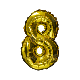 [NH09GFNA1000N8D] Globo dorado con forma de número (Número 8)